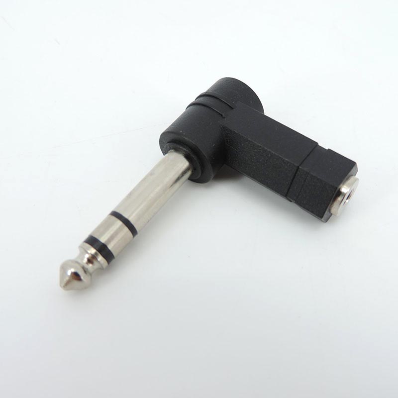 3.5mm Female Jack to 6.35mm Male Jack Right Angled L type cable converter connector Plug Headphone sound Adapter