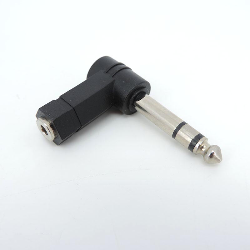 3.5mm Female Jack to 6.35mm Male Jack Right Angled L type cable converter connector Plug Headphone sound Adapter
