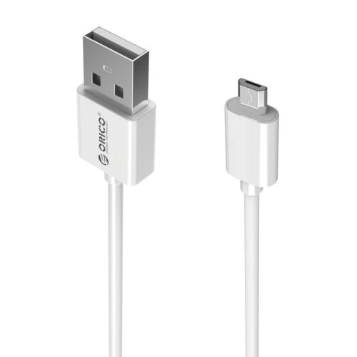 1 meter long Micro USB charging cable Fast Charge and data cable - White