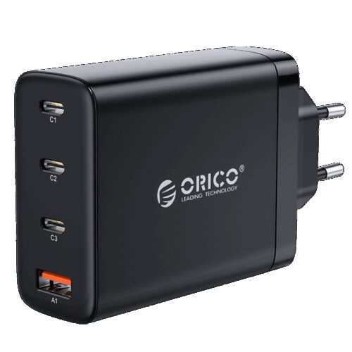 100W Fast Charge power adapter 3x USB-C and USB-A – GaN-Tech – QC4.0 – Suitable for laptops