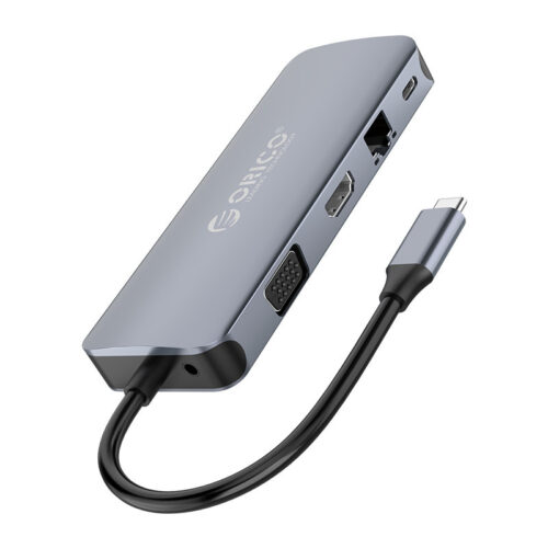 11-in-1 USB-C hub - 4x USB 3.0, Audio, VGA, HDMI, LAN, USB-C and TF