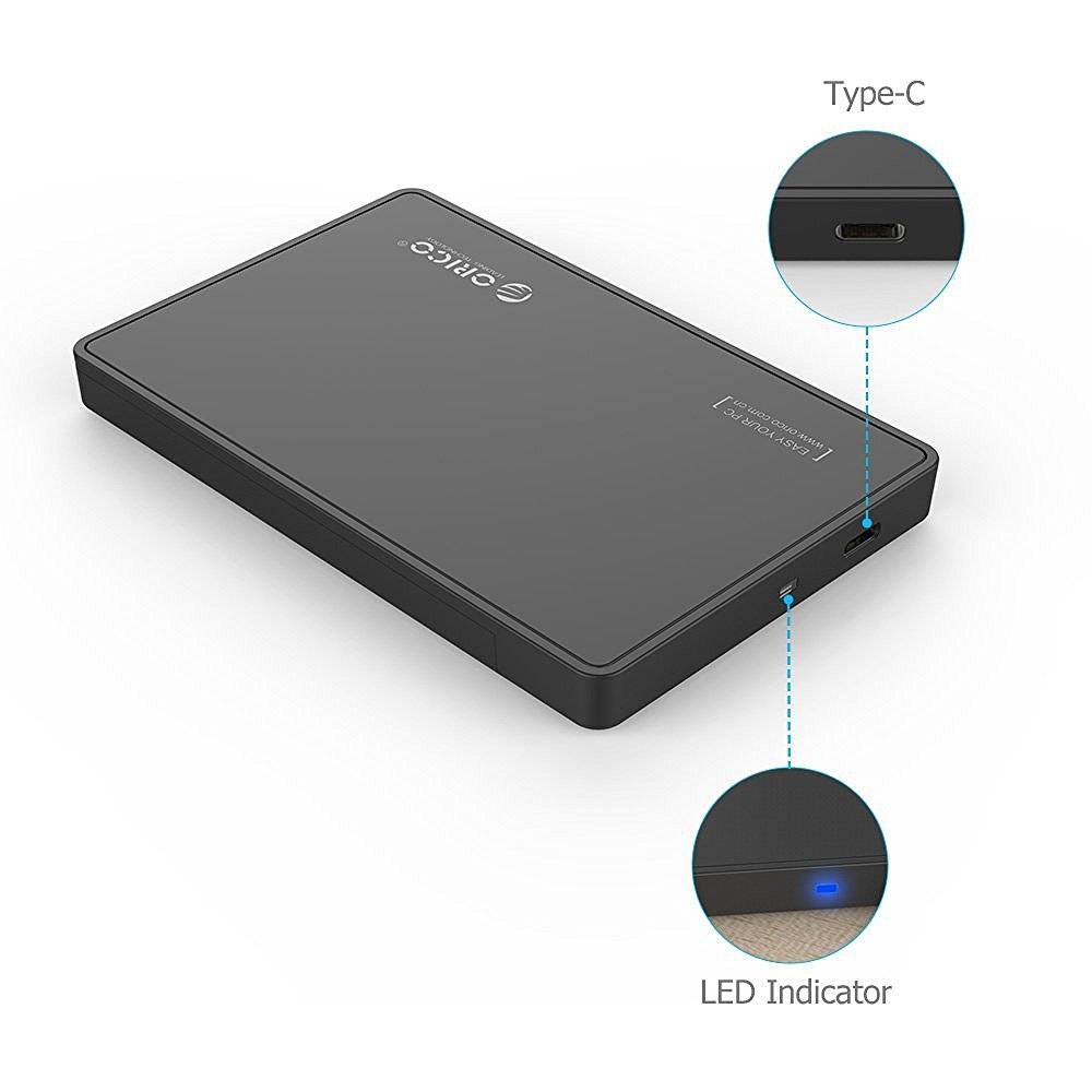 2.5 Inch USB 3.0 Type-C Hard Drive Enclosure SATA HDD