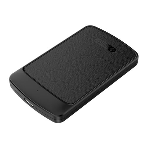 2.5 inch hard disk enclosure with sliding cover - Black