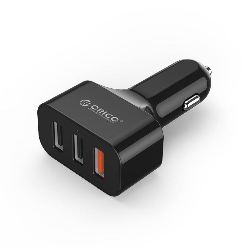 35W car charger with 3 ports QC3.0