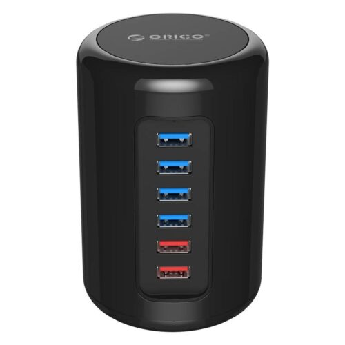 4 ports USB 3.0 Tower Hub with Smart Charger Charger