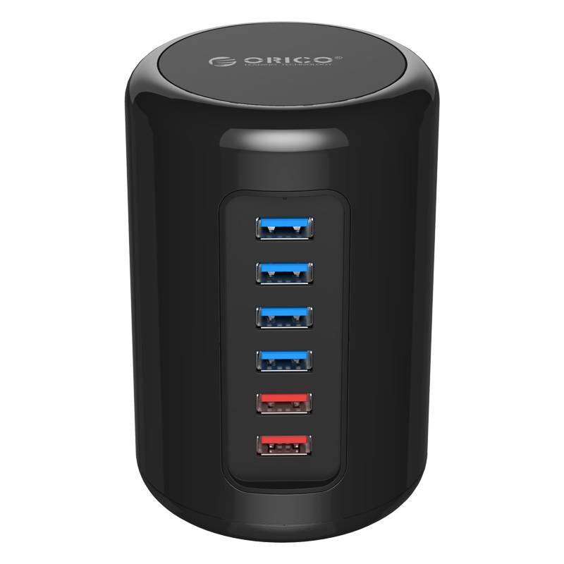4 ports USB 3.0 Tower Hub with Smart Charger Charger