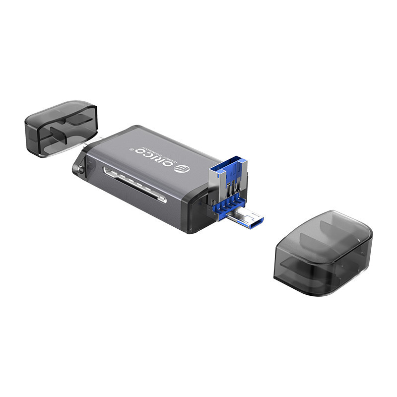 6-in-1 card reader - USB 3.0 - Gray