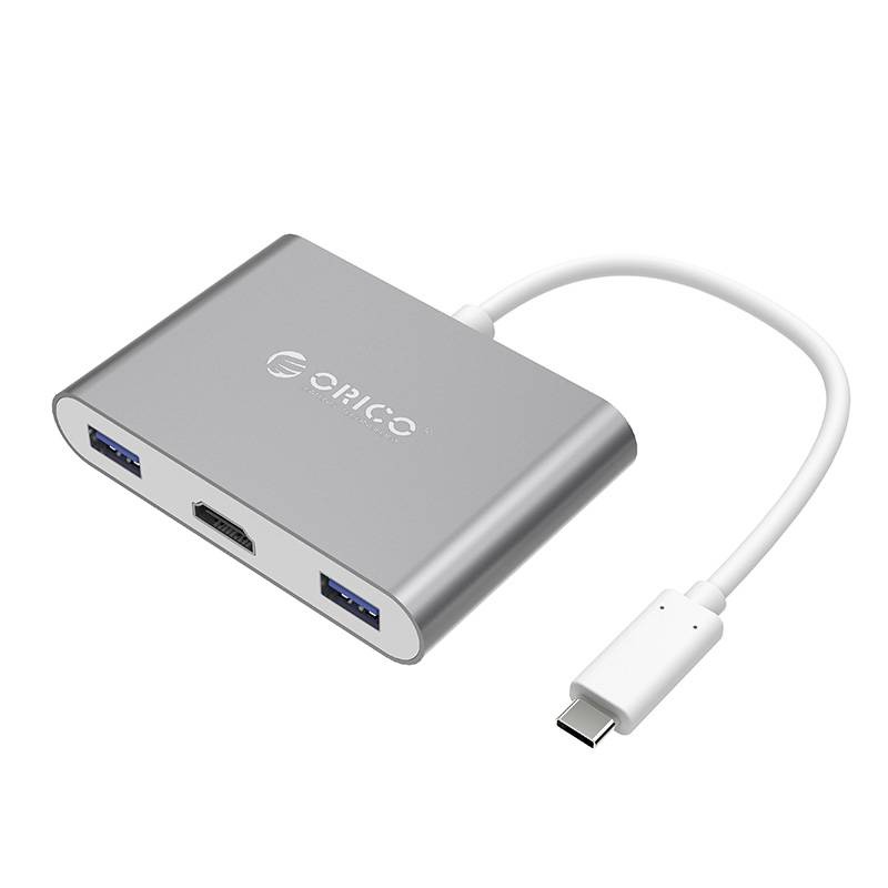 Alu USB Type-C hub with HDMI Converter for MacBook, - Sky Gray