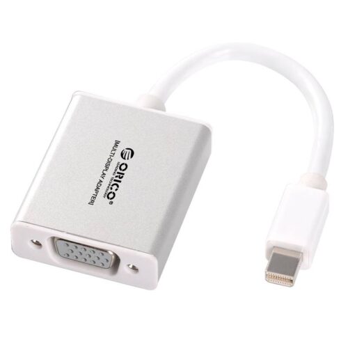 Aluminum Mini display port to VGA adapter - 17 cm - Silver