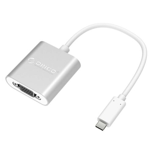 Aluminum type-C to VGA adapter - Full HD - Silver