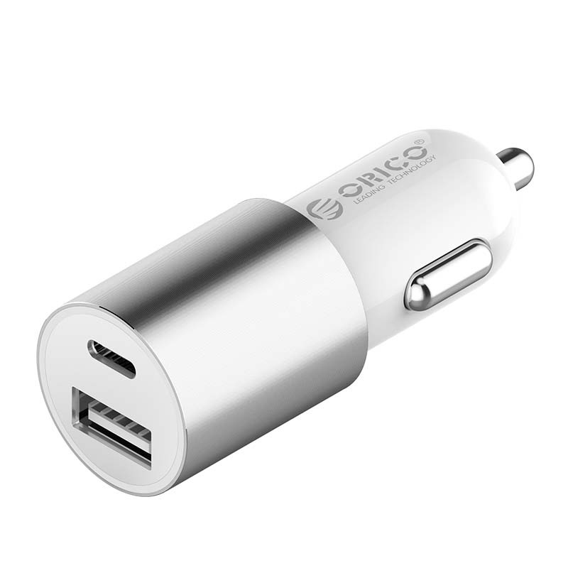 Car charger with Type-C and Type-A ports - 12V