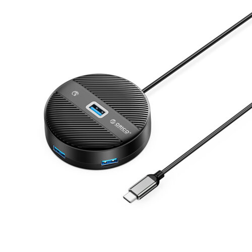 Desktop 4-Port USB Hub - USB-C to USB-A - 180cm connection cable - black