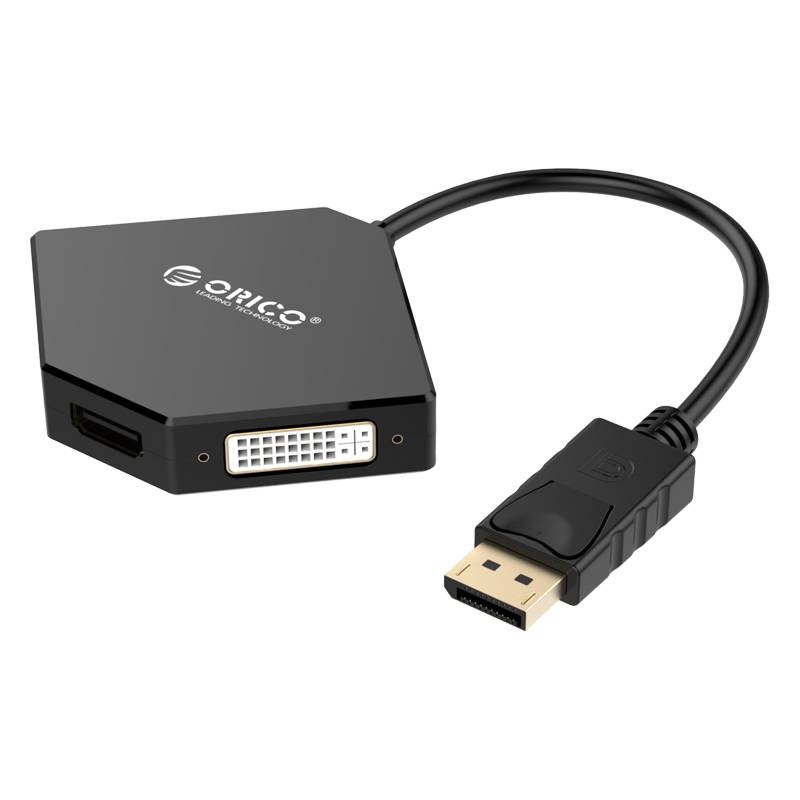 Display port to HDMI, DVI VGA adapter - Black