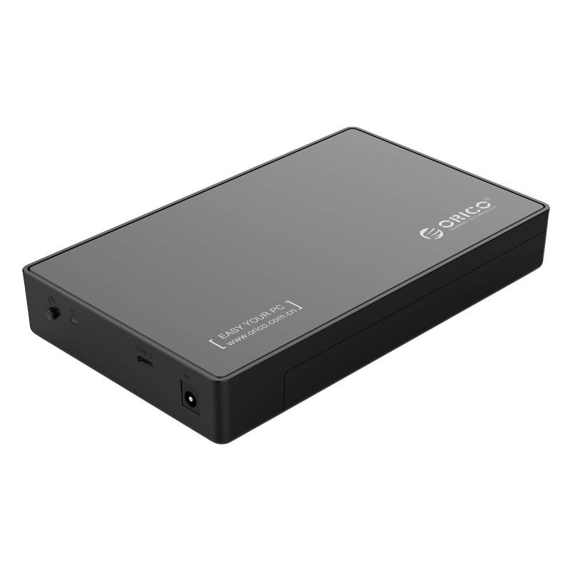 Matte Black 3.5 inch Hard Drive Enclosure - Type-C connector - USB3.0 - HDD