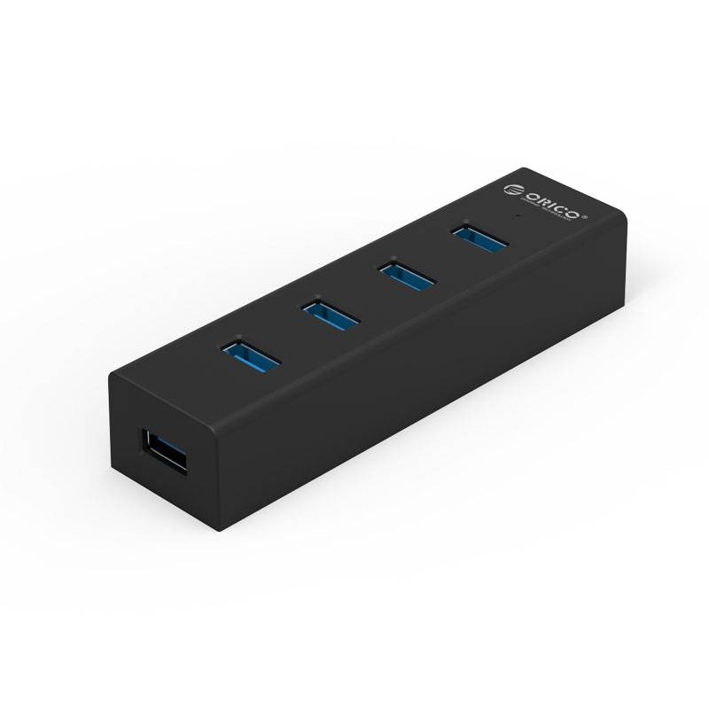 Matte black USB3.0 Hub with 4 type-A ports