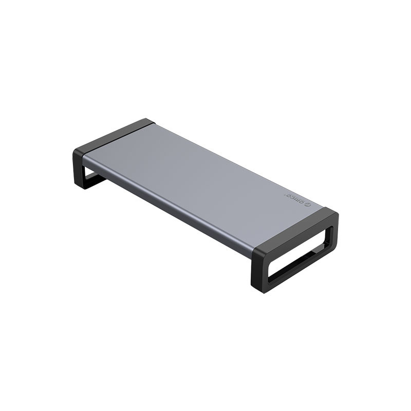Monitor stand - With 4x USB 3.0 output - Aluminum - Gray