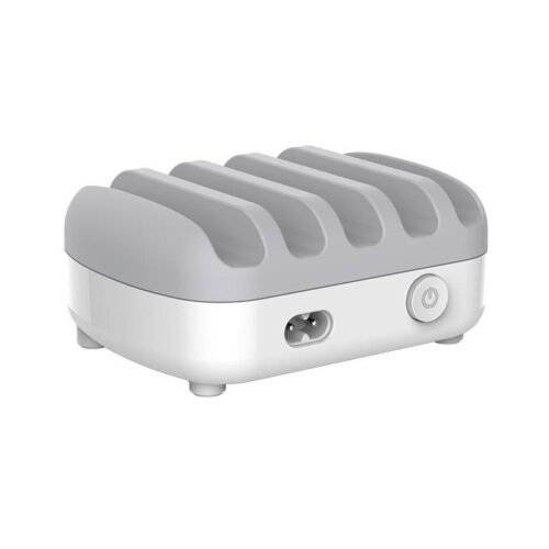 Multi charger docking station 40W 5 Port USB charging station - White