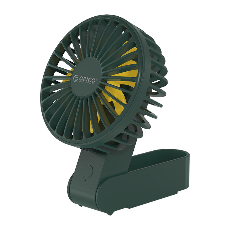 Rechargeable & Foldable Fan - 3 Modes - 2000mAh - Green Gray