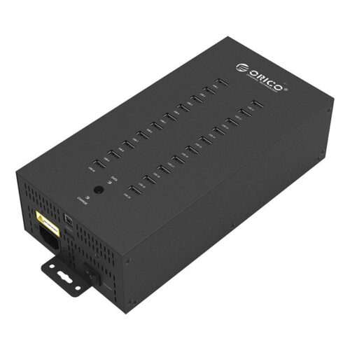 Steel industrial hub with 20 USB ports - 150W