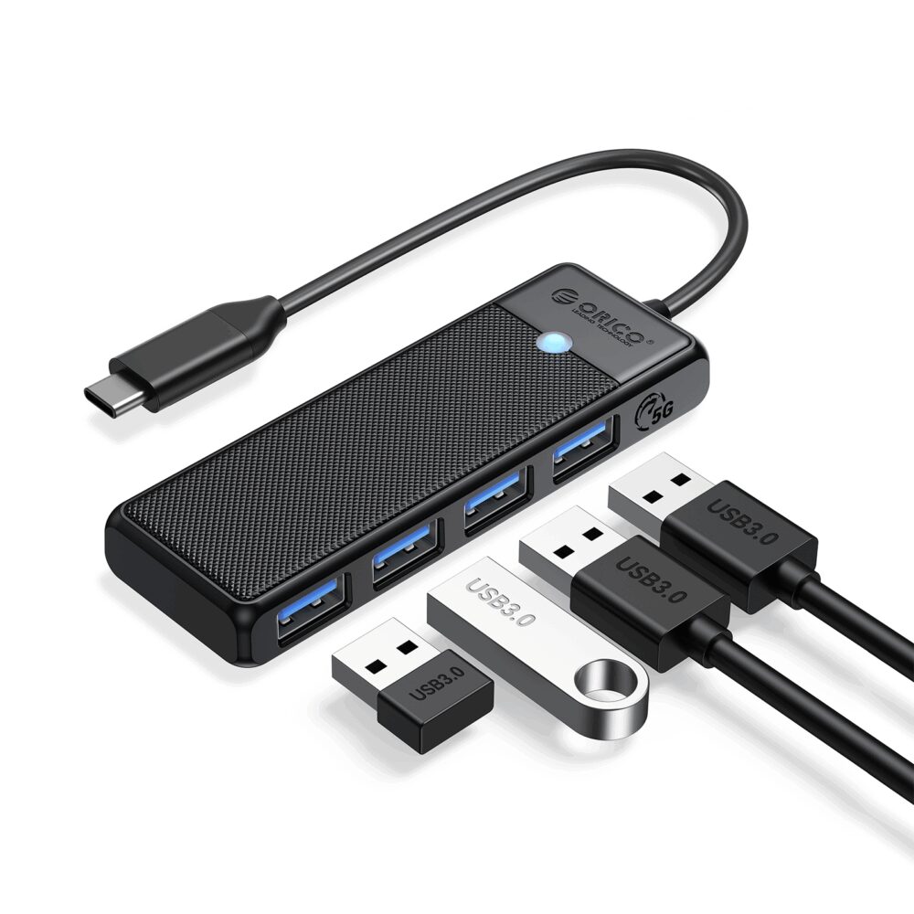 USB-C Hub with 4x USB-A 3.0 5Gbps ports