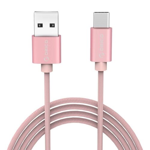 USB Type-C charging and data cable - 3A -Pink metallic
