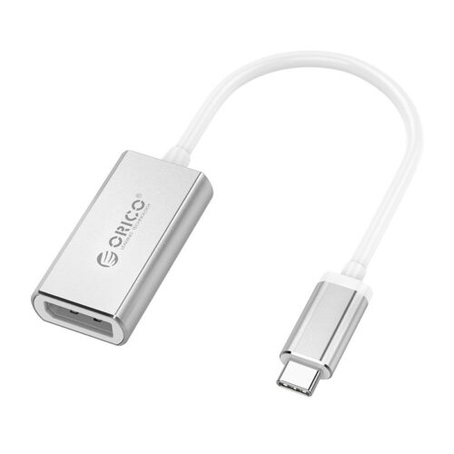 USB Type-C to DisplayPort adapter cable - Aluminum - 15cm - Silver