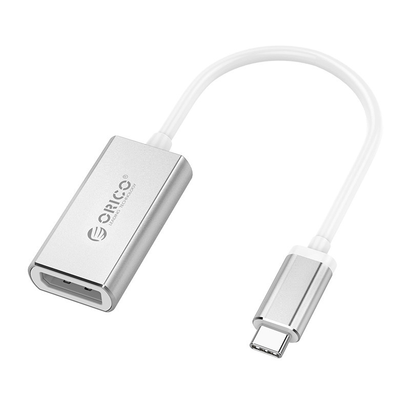 USB Type-C to DisplayPort adapter cable - Aluminum - 15cm - Silver