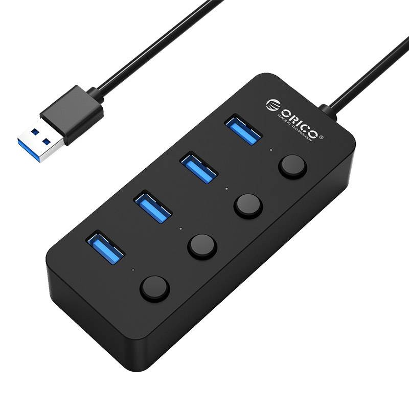 USB3.0 hub with 4 type-A ports - on