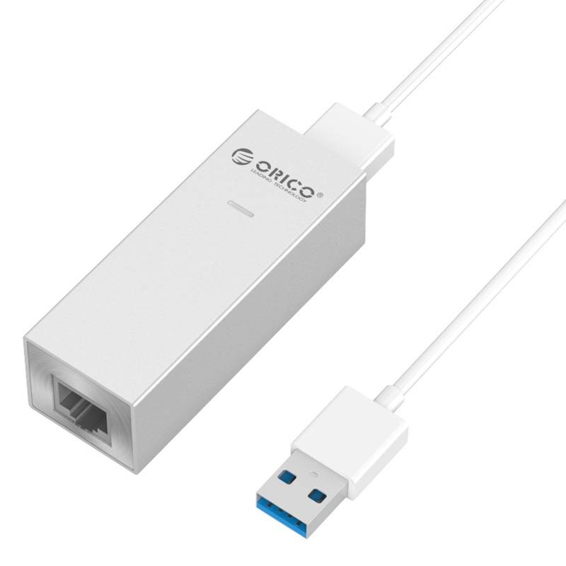 aluminum USB3.0 to gigabit ethernet adapter - silver