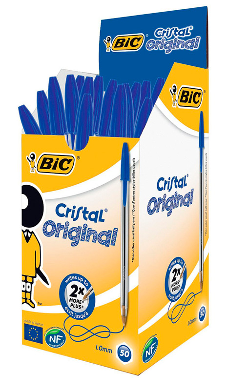 BIC στυλό διαρκείας Cristal με μύτη 1mm
