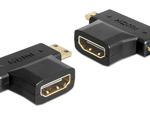 DELOCK αντάπτορας HDMI σε HDMI mini & micro 65446