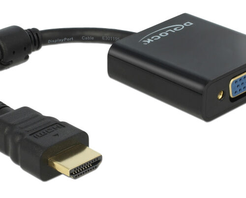 DELOCK αντάπτορας HDMI σε VGA 65512