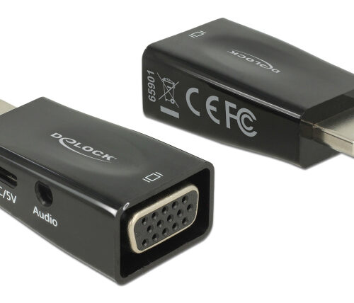 DELOCK αντάπτορας HDMI σε VGA 65901 με 3.5mm