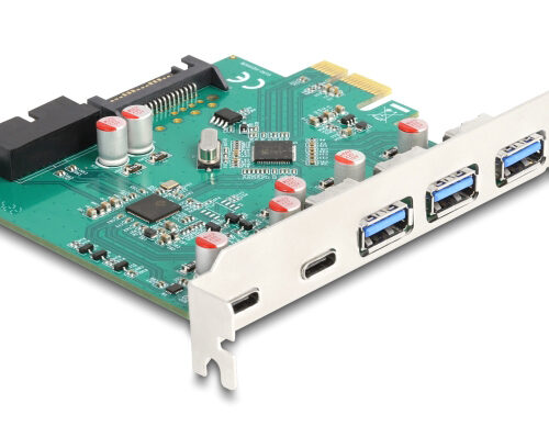 DELOCK κάρτα επέκτασης PCIe x1 σε 3x USB/2x USB-C/19-pin 90109