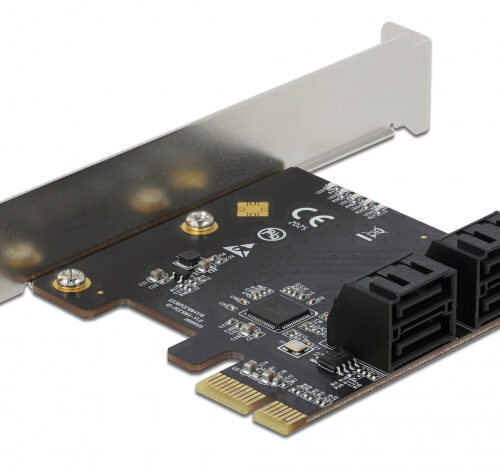 DELOCK κάρτα επέκτασης PCIe σε 4x SATA 90010