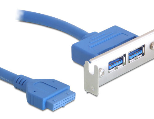 DELOCK κάρτα επέκτασης USB 19 pin σε 2x USB 3.0 82976