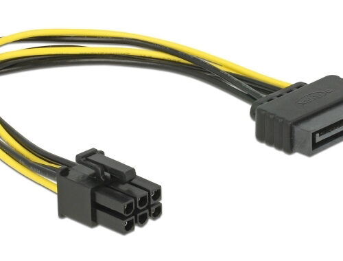 DELOCK καλώδιο τροφοδοσίας SATA 15-pin σε 6-pin PCI Express 82924