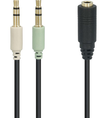 GOOBAY καλώδιο 3.5mm 4pin σε 2x 3.5mm 3pin 48980
