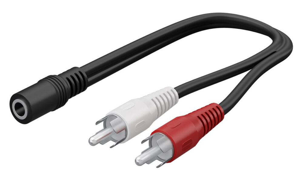 GOOBAY καλώδιο 3.5mm θηλυκό σε 2x αρσενικό RCA 50092