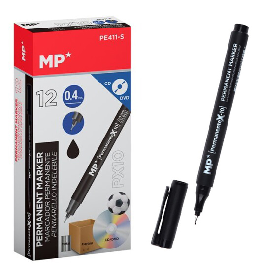 MP ανεξίτηλος μαρκαδόρος PE411-S για CD-DVD