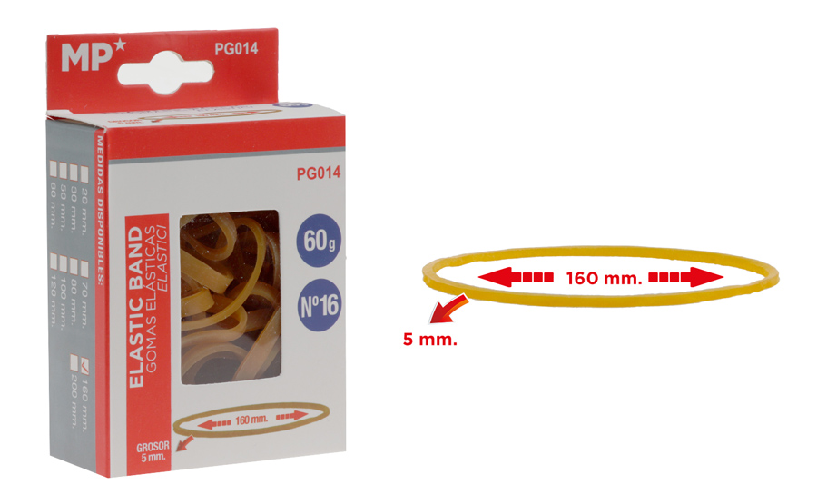 MP λαστιχάκια συσκευασίας PG014 σε κουτί