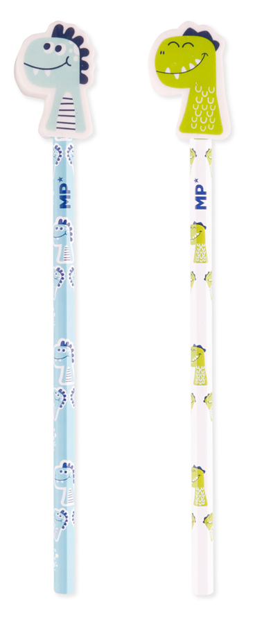 MP ξύλινο μολύβι δεινόσαυροι PE336-01 με γόμα