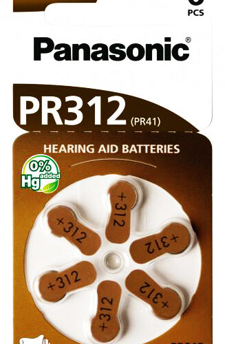 PANASONIC μπαταρίες ακουστικών βαρηκοΐας PR312