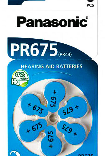 PANASONIC μπαταρίες ακουστικών βαρηκοΐας PR675