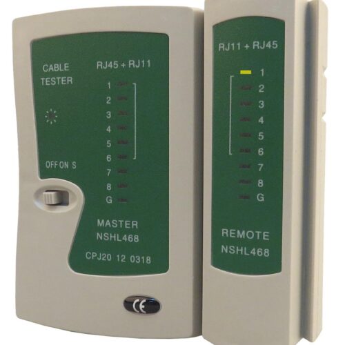 POWERTECH tester καλώδια δικτύου & τηλέφωνου CAB-N044 για RJ11/RJ12/RJ45