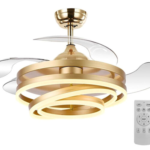 POWERTECH ανεμιστήρας οροφής HLL-0130 με LED φως