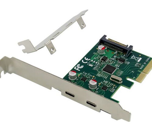 POWERTECH κάρτα επέκτασης PCIe σε 2x USB-C ST614