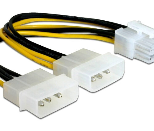 POWERTECH καλώδιο 2x molex 3pin σε 1x 8pin CAB-W041