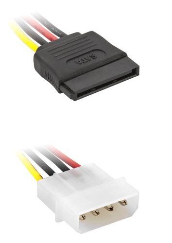 POWERTECH καλώδιο SATA 15pin (F) σε IDE 4pin (M) CAB-W011