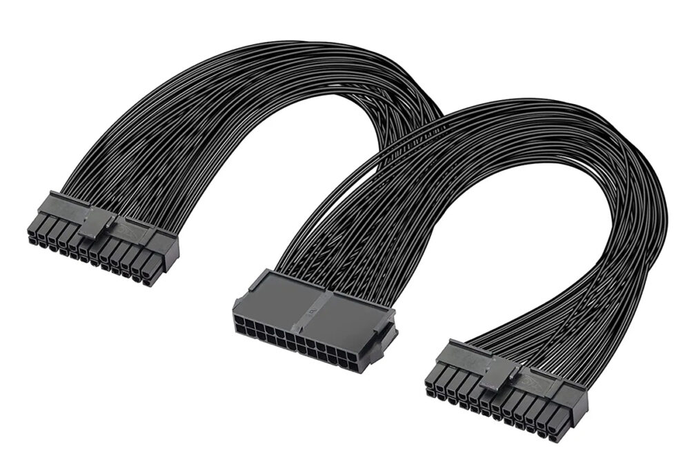 POWERTECH καλώδιο μητρικής 24pin σε 2x 24pin CAB-W052